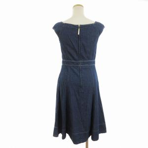 TOCCA ノースリーブワンピース 膝丈 デニム ジーンズ 青 ブルー 0 XS