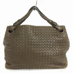 BOTTEGA VENETA イントレチャート ガルダバッグ トート ハンド 肩掛け レザー 編込み 179320 ダークブラウン