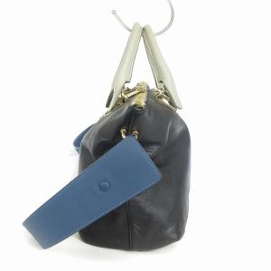 Chloe ベイリー 2way ショルダーバッグ ハンド 斜め掛け レザー バイカラー 黒 ブラック 鞄 SM3