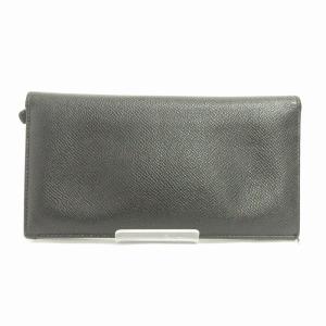 BVLGARI ブルガリマン 長財布 ウォレット 二つ折り 小銭入れ 282233 レザー 黒 ブラック SM3