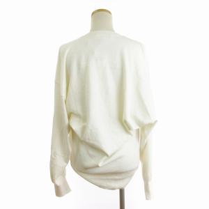 ENFOLD タグ付き ニット セーター カシミヤ混 コットン クルーネック プルオーバー 300DS870-0790 白 ホワイト 38