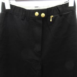 GUCCI テーパードパンツ スラックス ジッパーフライ 金ボタン コットン 黒 ブラック 42 M位 SM1 AA