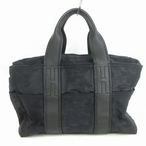 HERMES アカプルコ ハンドバッグ Hロゴ ブラック