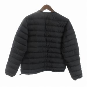 DANTON 22AW クルーネック インナーダウンジャケット 長袖 ロゴ ワンポイント DT-A0001 NNF 黒 ブラック M SM3