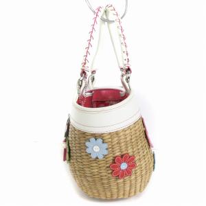 COACH かごバッグ ハンドバック 花 4446 ベージュ ピンク 鞄