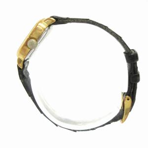 Longines ヴィンテージ 腕時計 アナログ 手巻き レザー 文字盤 ゴールドカラー 黒 ブラック ウォッチGY99