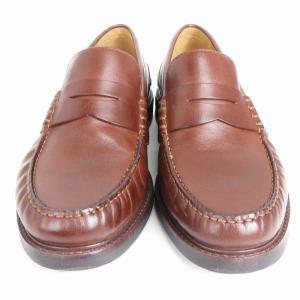 COLE HAAN 美品 ピンチ プレップ ペニーローファー コイン C38554 茶 ブラウン 7.5 25.5cm相当 靴 SM3