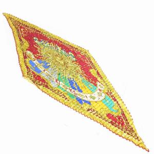 HERMES 美品 GLORIA SOLI 栄光の日 プリーツカレ スカーフ シルク 赤 レッド 黄 イエロー 小物 SM3