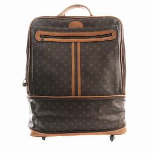 CARVEN タグ付き ショルダーバッグ キャリー ハンド トラベル 総柄 ブラウン