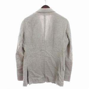 TOMORROWLAND サンプル品 2点セット LEOMASTER テーラードジャケット シングル 2B ベスト リネン ストライプ アイボリー M