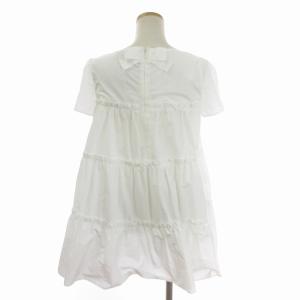 M'S GRACY ブラウス カットソー 半袖 リボンフリル SW-910313 白 ホワイト 38 M位