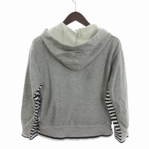 COMME des GARCONS GOOD DESIGN SHOP ドッキング パーカー プルオーバー スウェット 裏毛 ボーダー II-T007 グレー M