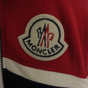 MONCLER ニット ダウンジャケット A209H8415605 ネイビー レッド M