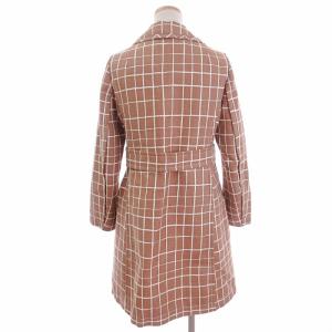 MARNI 20AW ウィンドウペンチェック コート ミドル丈 総柄 コットン CPMA0143U0 茶 ブラウン 36 XS位