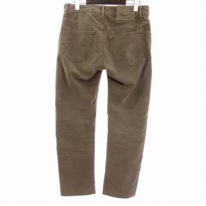 JACOB COHEN パンツ ロング テーパード スエード調 コットン J622 茶 ブラウン W30