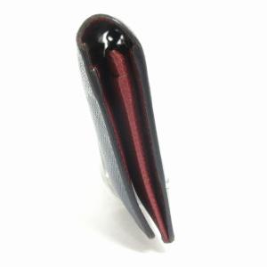 PRADA 長財布 ウォレット 二つ折り 小銭入れ ワンポイント プレート レザー 紺 ネイビー