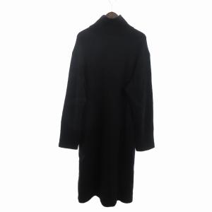 Yohji Yamamoto POUR HOMME 18AW ロングラインジャンパー ニット セーター 長袖 ハイネック ウール 無地 HV-T43-176 黒 ブラック 3