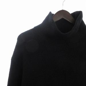 Yohji Yamamoto POUR HOMME 18AW ロングラインジャンパー ニット セーター 長袖 ハイネック ウール 無地 HV-T43-176 黒 ブラック 3