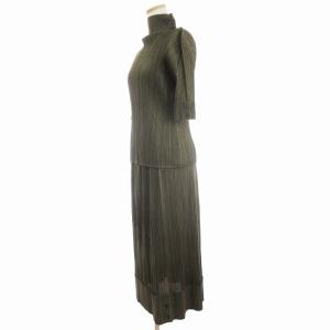 PLEATS PLEASE ISSEY MIYAKE セットアップ PP53-JK161 PP53-JG166 カーキ系 3