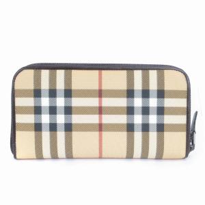BURBERRY 長財布 ノバチェック ラウンドファスナー ベージュ ウォレット