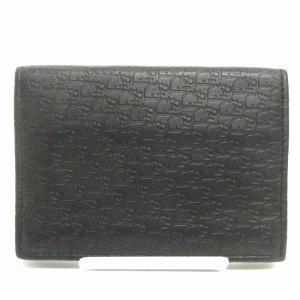 DIOR HOMME カードケース パスケース 総柄 ロゴ レザー 黒 ブラック AA