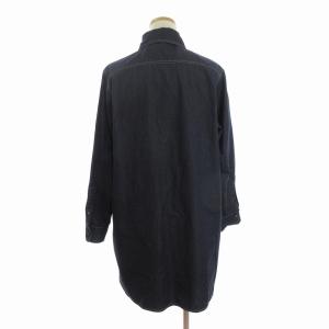 Max Mara 白タグ シャツワンピース ひざ丈 プルオーバー 無地 紺 ネイビー160
