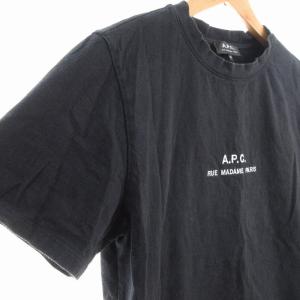 A.P.C. Tシャツ 半袖 ロゴ XS 黒 ブラック 白 ホワイト