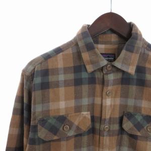 Patagonia 22AW フランネルシャツ 長袖 チェック コットン STY42400FA22 茶 ブラウン S