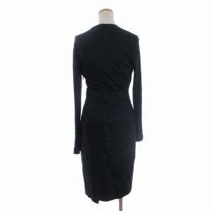 Max Mara 銀タグ ワンピース ひざ丈 長袖 紺 ネイビー 42 M位 オールインワン