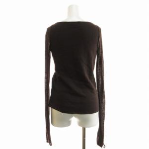 Max Mara 銀タグ ニット プルオーバー カシュクール モヘヤ混 S 茶 ブラウン