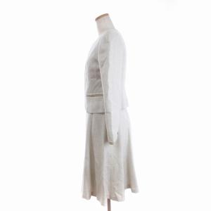 TOCCA セットアップ フォーマル ノースリーブワンピース ひざ丈 ジャケット 白 ホワイト 2 M