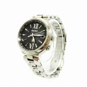 ルキア 腕時計 3針 ソーラー 電波時計 アナログ デイト 1B25-OALO 文字