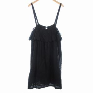 franche lippée ロングスカート ジャンスカ サロペット フリル M 黒 ブラック 4110609