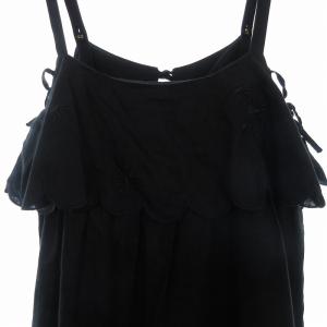 franche lippée ロングスカート ジャンスカ サロペット フリル M 黒 ブラック 4110609