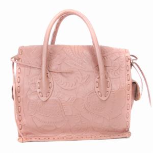 CARVING TRIBES カービングバッグ ハンド 総柄 花柄 ピンク 鞄 ECH