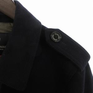 BLACK LABEL CRESTBRIDGE トレンチコート 長袖 ショート丈 中綿 裏地チェック ウール 51F30-417-28 紺 ネイビー L