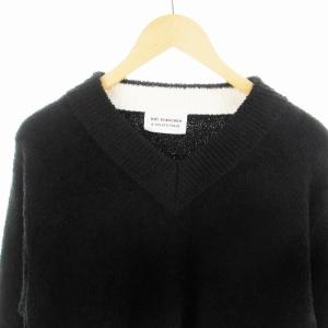 gelato pique タグ付き Joel Robuchon ニット セーター ルームウェア カシミヤ混スムーズィー Vネック F 黒 ブラック PWNT195122