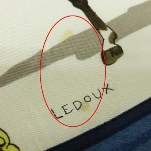 HERMES カレ90 EQUIPAGES スカーフ 馬車 大判 ホワイト ネイビー系