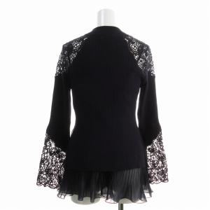 SNIDEL エンブロイダリープリーツニットプルオーバー 長袖 キャミソール付き FREE 紺 ネイビー SWNT171107