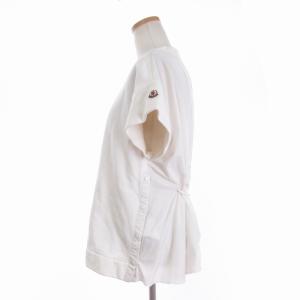 MONCLER Tシャツ カットソー 半袖 切替 ワンポイント C10938068000 白 ホワイト M AA