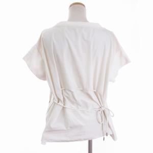 MONCLER Tシャツ カットソー 半袖 切替 ワンポイント C10938068000 白 ホワイト M AA