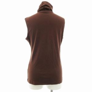 Yohji Yamamoto カットソー ノースリーブ ハイネック シルク混 3 L 赤茶 テラコッタ