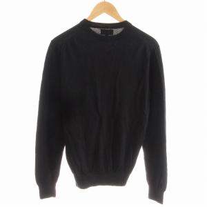 Brooks Brothers ニット セーター 刺繍 ウール 長袖 S 黒 ブラック