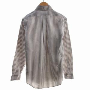 Brooks Brothers シャツ 長袖 ボタンダウン 刺繍 コットン S ストライプ 黄色系