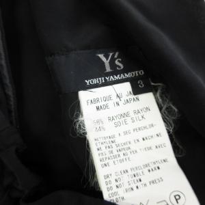 Y's イージー ワイドパンツ シルク混 YZ-P01-268 黒 ブラック 3 M位