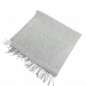 HERMES ワイドホース マフラー カシミヤ グレー