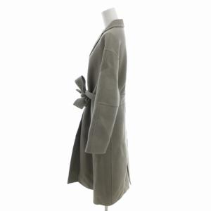 SHIPS PRIMARY NAVY LABEL チェスターコート 比翼 ベルト付き 38 M グレージュ