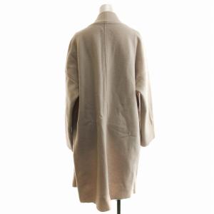 23区 ウールコート ガウン ノーカラー 38 M ベージュ