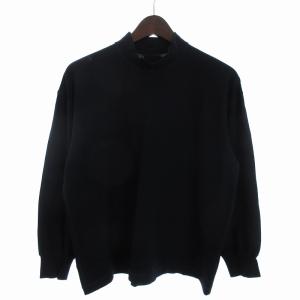90s セーター ニット 長袖 ハイネック ウール 無地 PT-050020 ダークネイビー