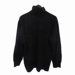 COMME des GARCONS HOMME PLUS 90s セーター ニット 長袖 タートルネック ウール 無地 PT-050080 黒 ブラック